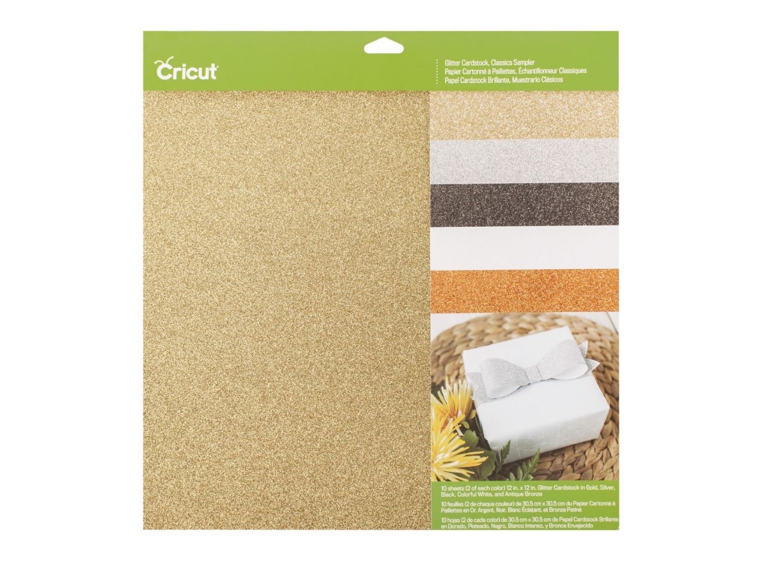 PETUTU Carta Glitterata A4 – 20 Fogli 250g/m² – 20 Colori Diversi Per Fai Da Te E Scrapbooking