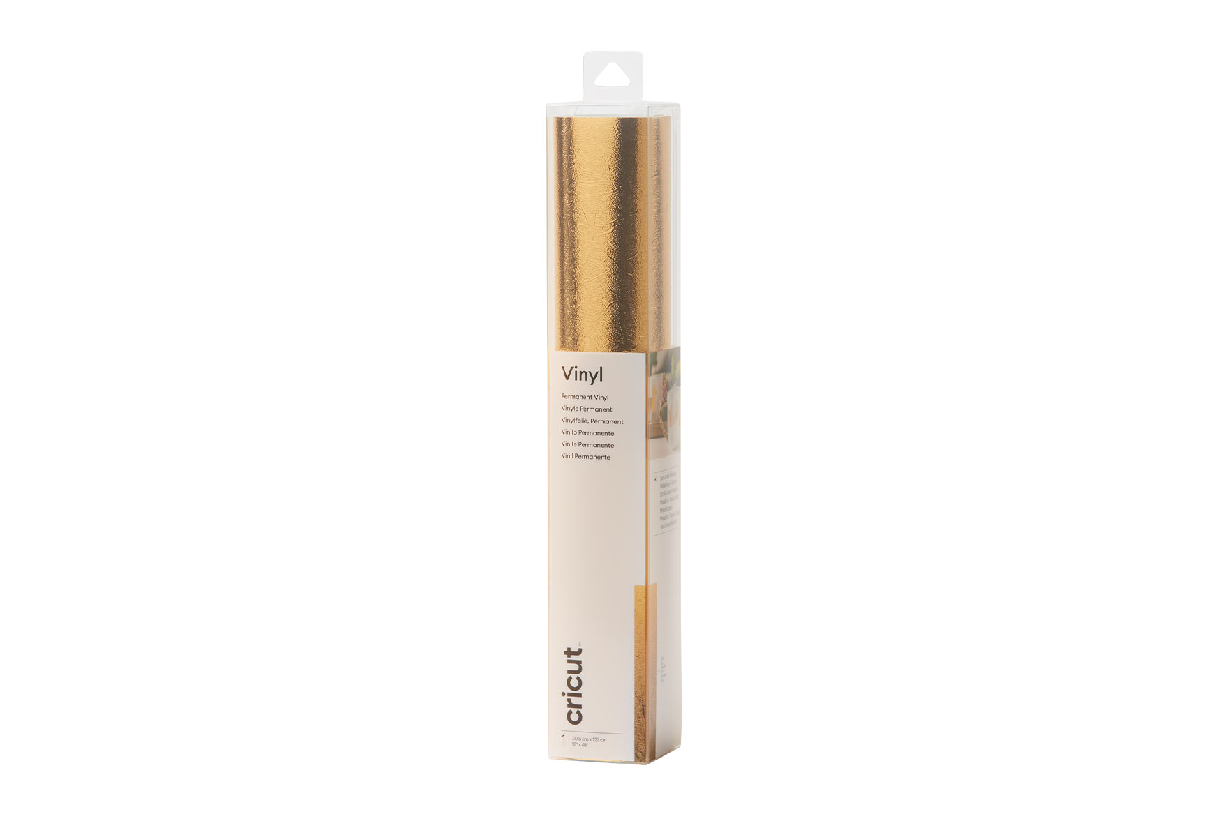 Cricut Vinile Premium Permanente Texture Metallizzata Oro 30,5cmx1,22m -  Necchi Shop Online