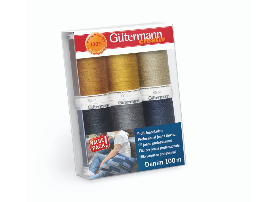 Gutermann Kit 6 Filati Denim - Necchi Shop Online