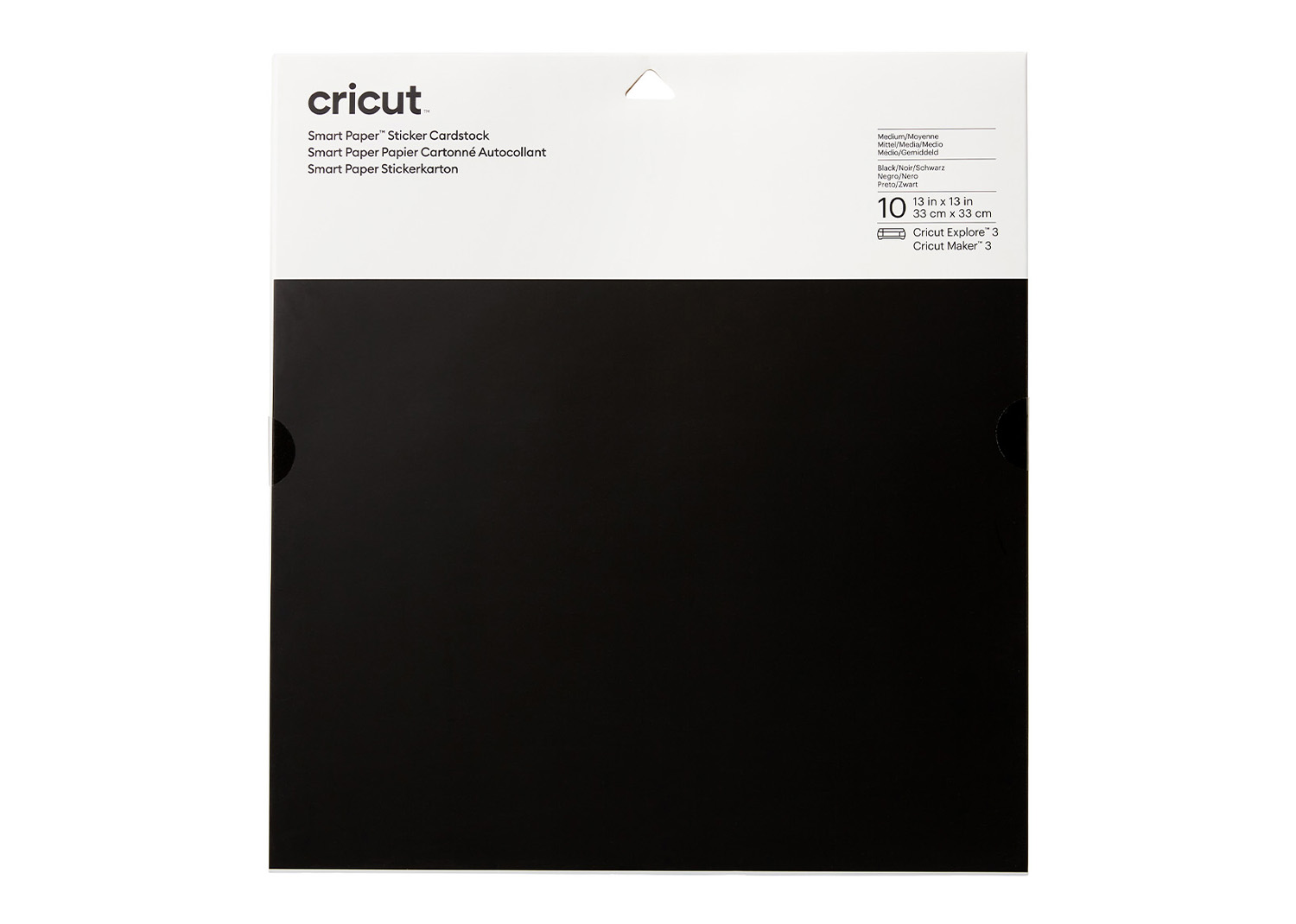 Cricut Carta Adesiva Nero 10 fogli 30,5cmx30,5cm - Necchi Shop Online