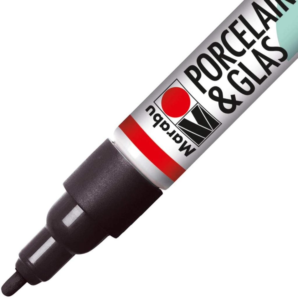 Pennarelli Marabu Per Porcellana E Vetro – Set Da 5 Colori Basic, Punta 1-2 Mm, Lavabili In Lavastoviglie - 3