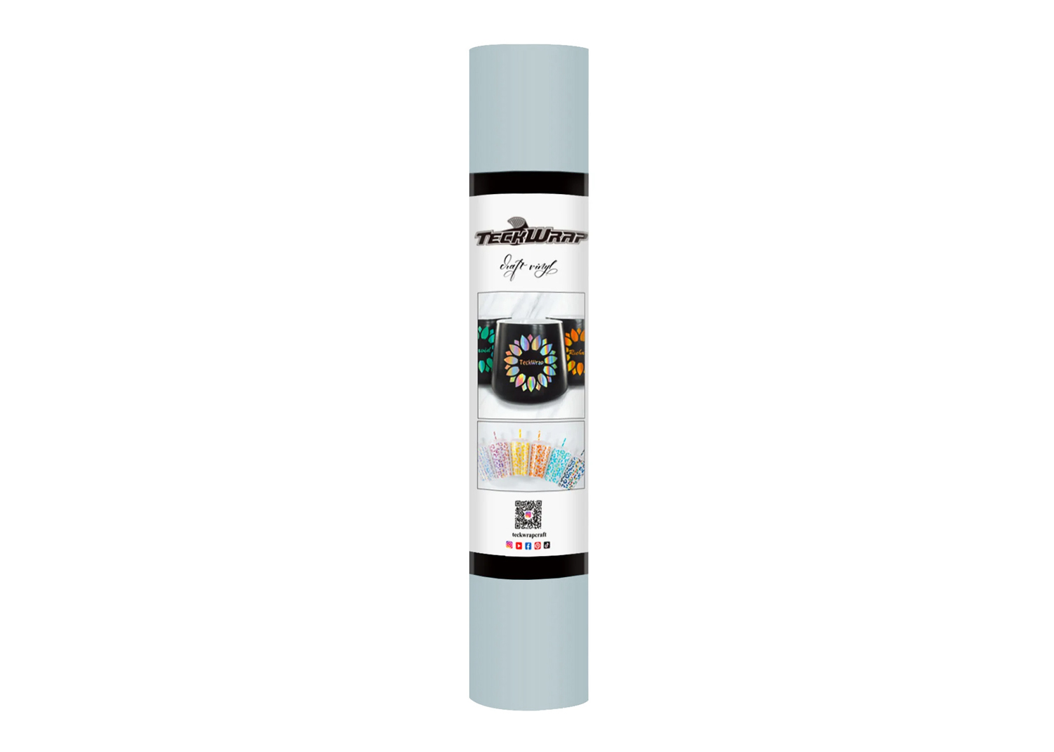 Teckwrap Vinile Permanente Opaco Azzurro Polvere Chiaro 30cmx1,55m