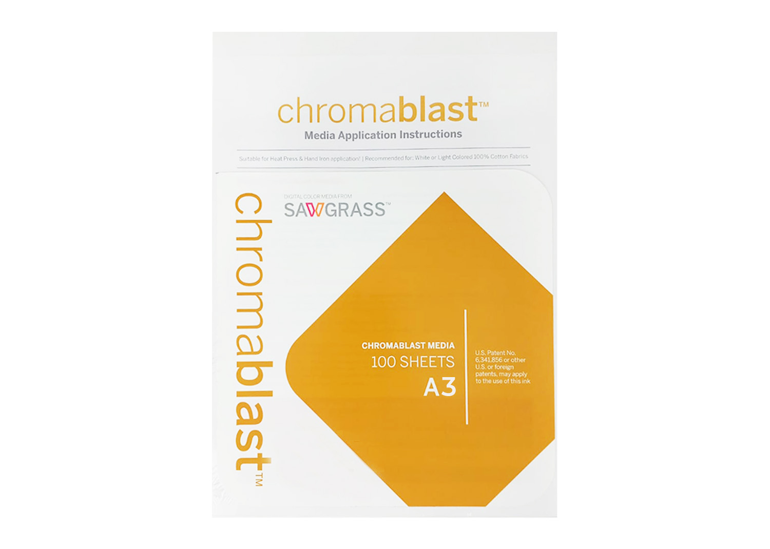 Carta Sawgrass Chromablast Formato A3 per Stampe su Cotone 100