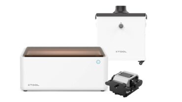 XTool Bundle M1 Macchina a Taglio Laser e Plotter da Taglio + Purificatore di Fumo + Air Assist