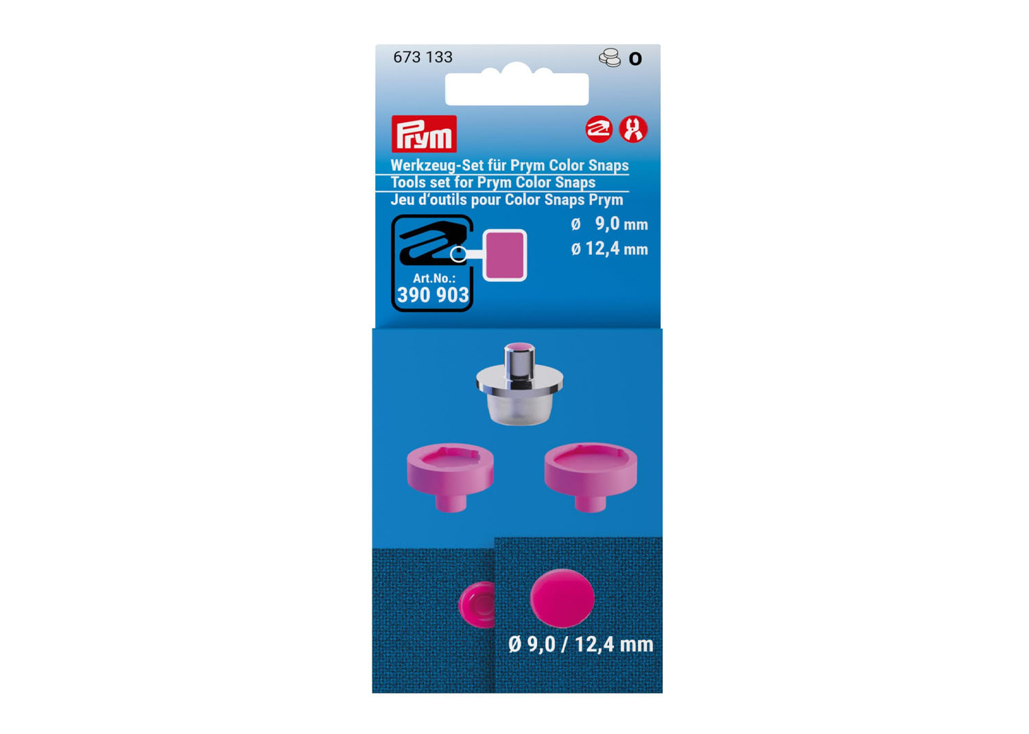 RV Designer A304 - Kit Bottoni A Pressione Per Tende E Tessuti, Da Tessuto A Parete, Confezione Da 6 Con Attrezzi Di Fissaggio, Fissaggio Rapido