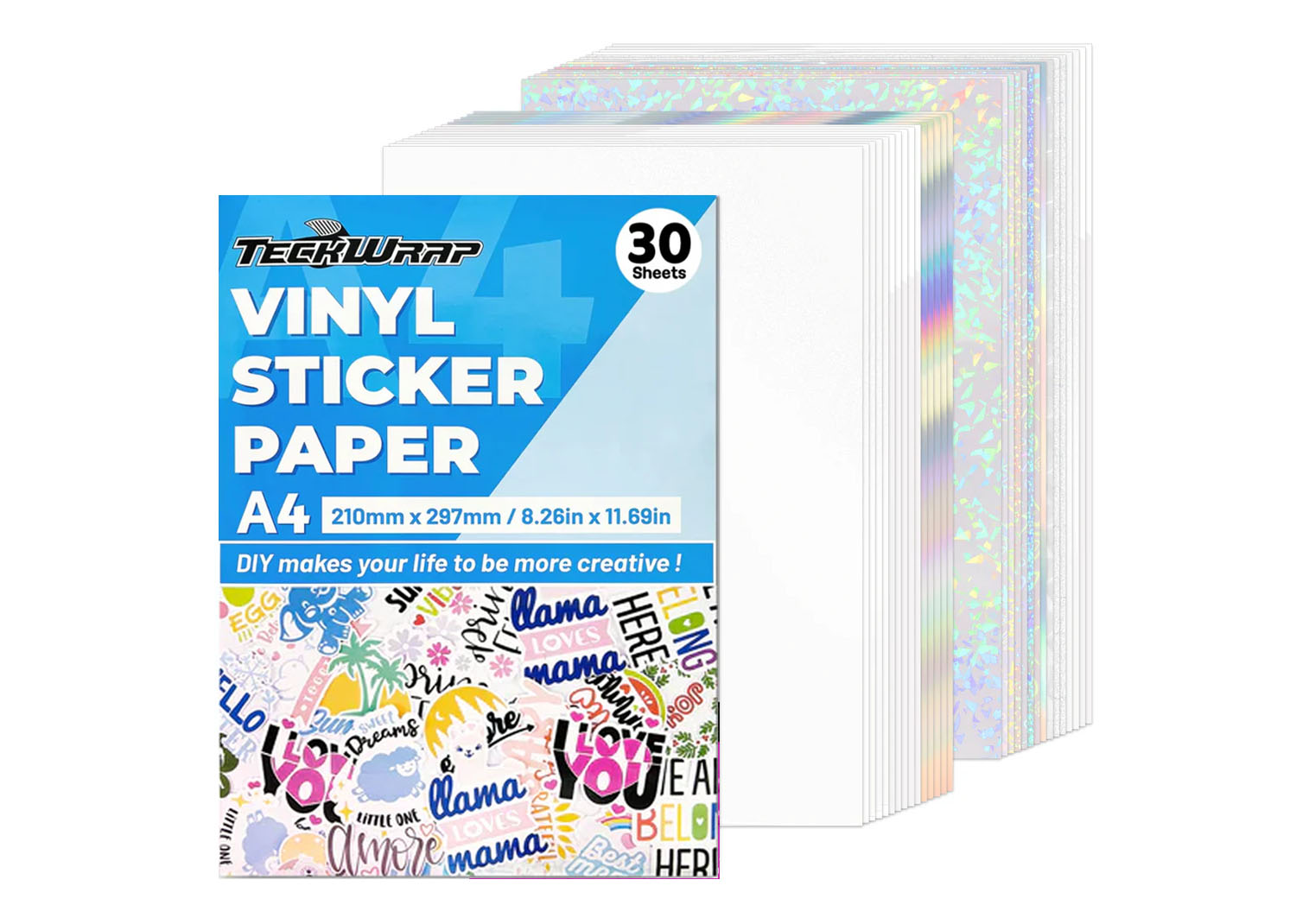 Teckwrap Kit di Vinili Stampabili Assortiti + Fogli Laminati 30pz