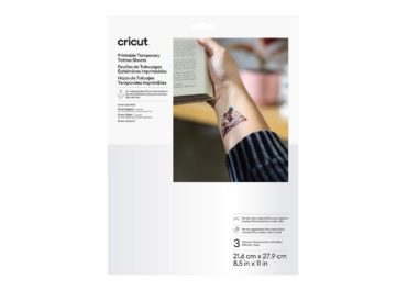 Cricut Fogli per tatuaggi temporanei stampabili trasparenti 3pz 21,6 cm x 27,9 cm
