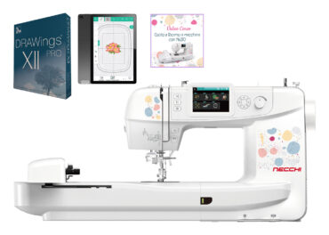 Necchi Sweet NE210 Macchina per Cucire e Ricamare in collaborazione con Eleonora Galvagno con Software DRAWings Pro
