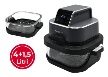 Necchi Friggitrice ad Aria in Vetro Multifunzione 4 in 1