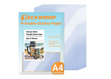 Teckwrap Carta adesiva stampabile Argento A4 15pz