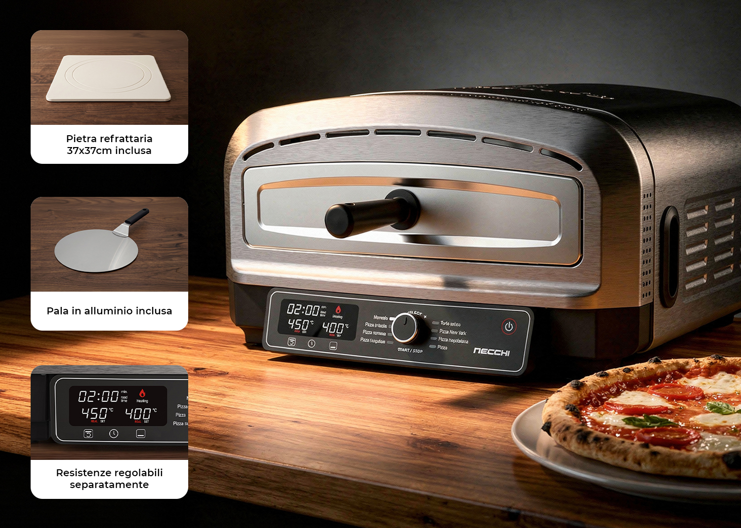 Necchi Pizza Genio Forno per Pizza digitale