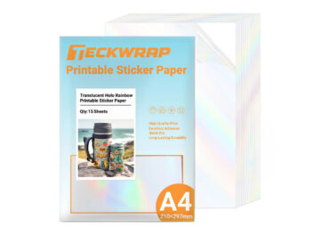 Teckwrap Carta adesiva stampabile Olografica Arcobaleno A4 15pz