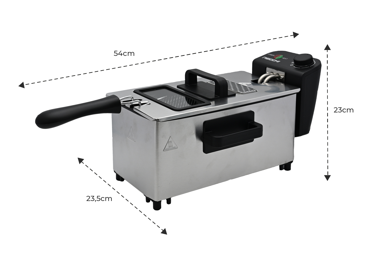 Necchi NK6301 Friggitrice Elettrica ad Olio 3L
