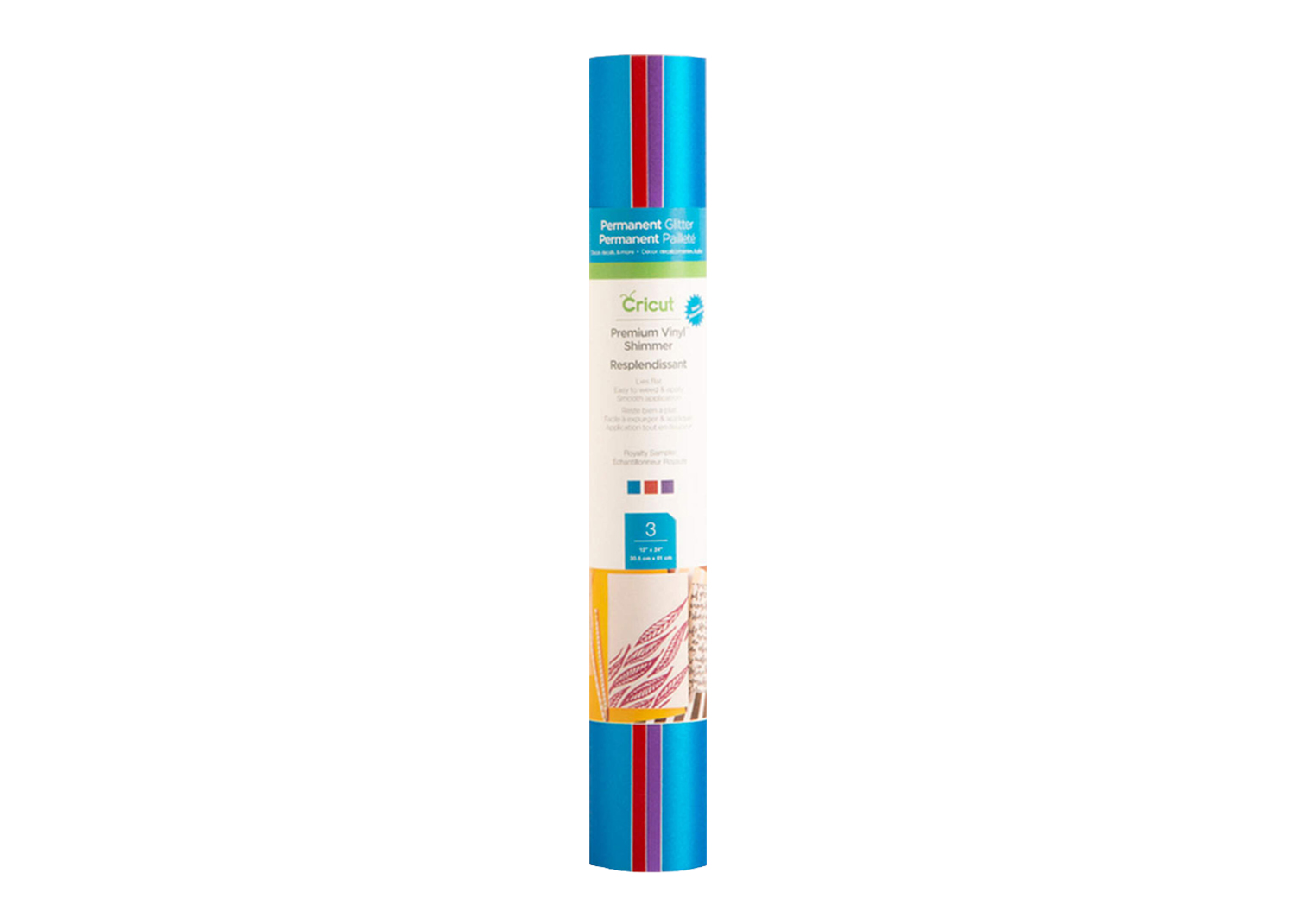 Cricut Vinile Premium Permanente Shimmer Sampler Royalty 30,5cmx 61cm 3pz