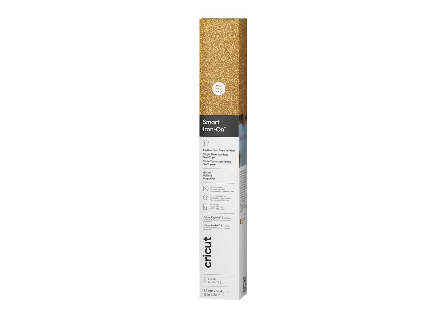Cricut Smart Iron-On Glitterato Oro 33cmx91cm