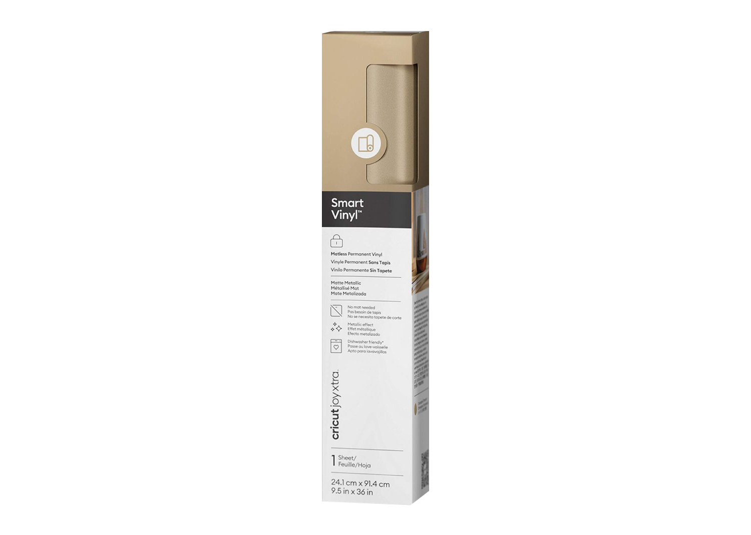 Cricut Joy Xtra Smart Vinyl Vinile Permanente Champagne Opaco 24,1cmx91,4cm