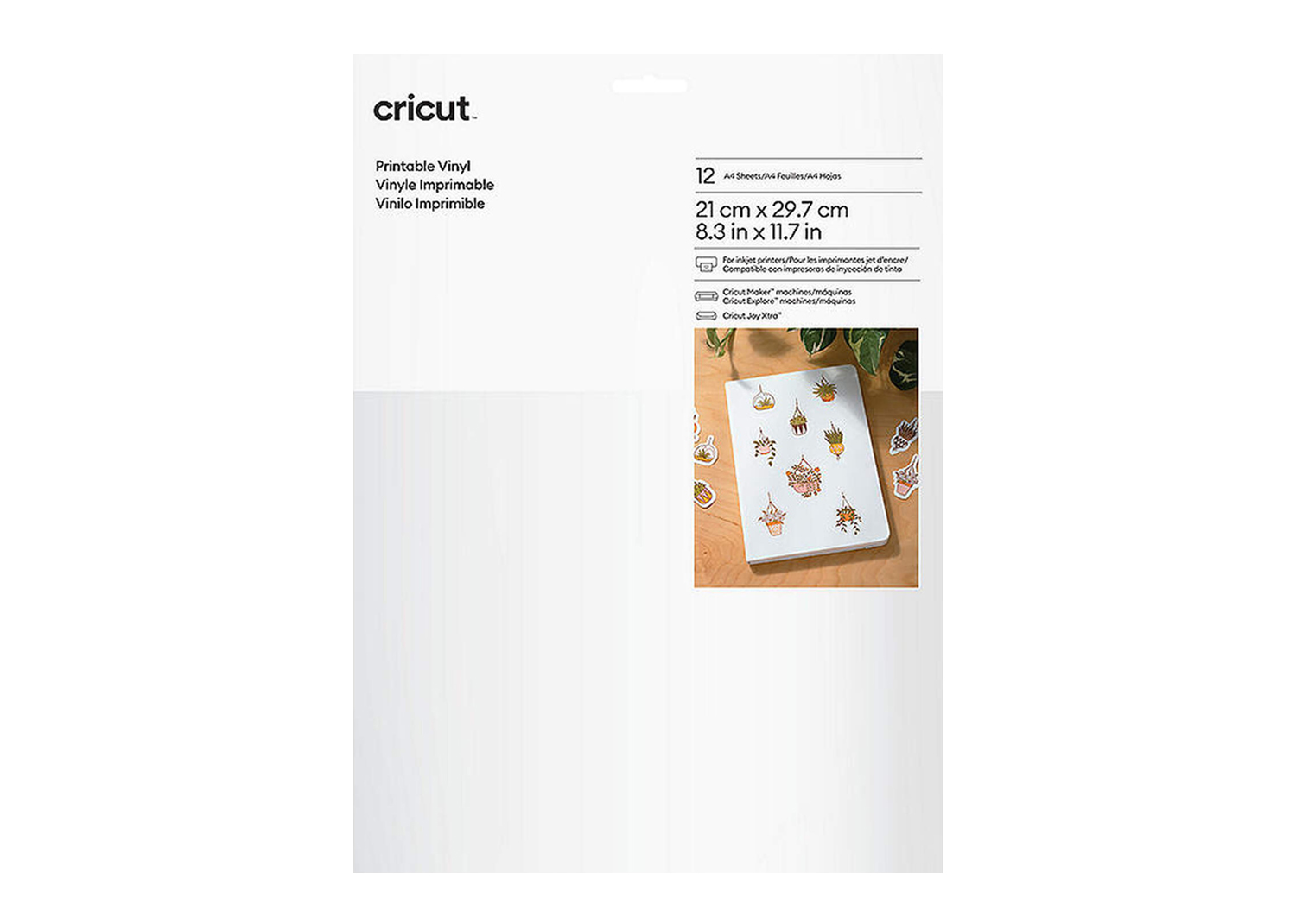 Cricut Vinile Stampabile Bianco 12pz