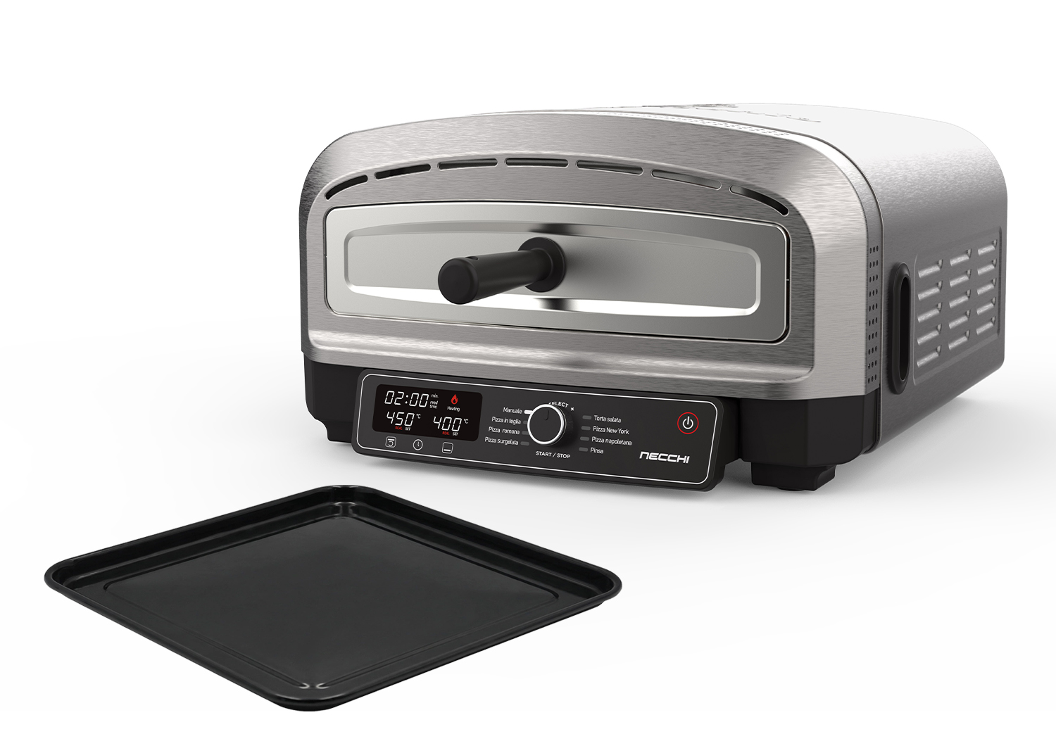 Necchi Pizza Genio Forno per Pizza digitale con teglia pizza