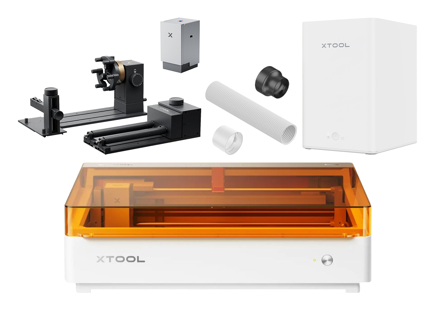 xTool M2 Macchina Laser da Taglio e Incisione con Stampa a Colori CMYK Deluxe 20w + Purificatore Desktop